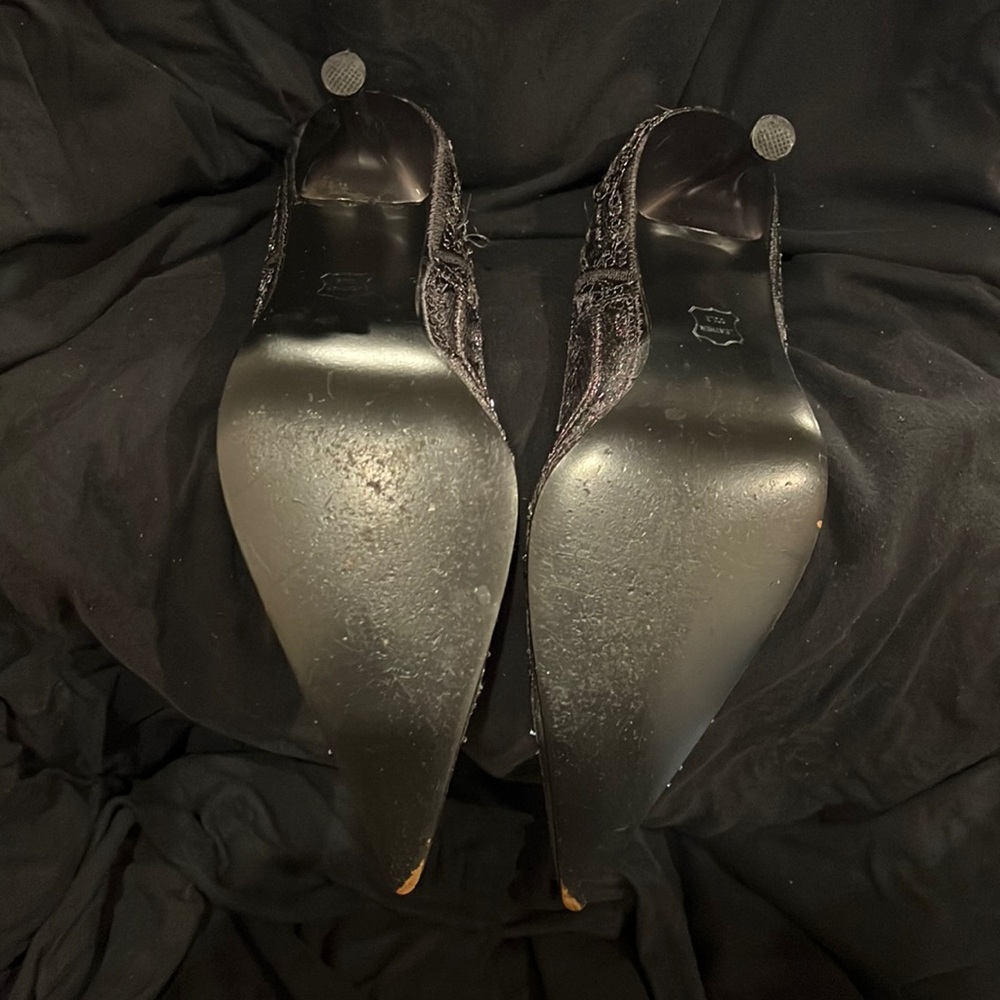 Black/Silver Accent Pump Formal Wear